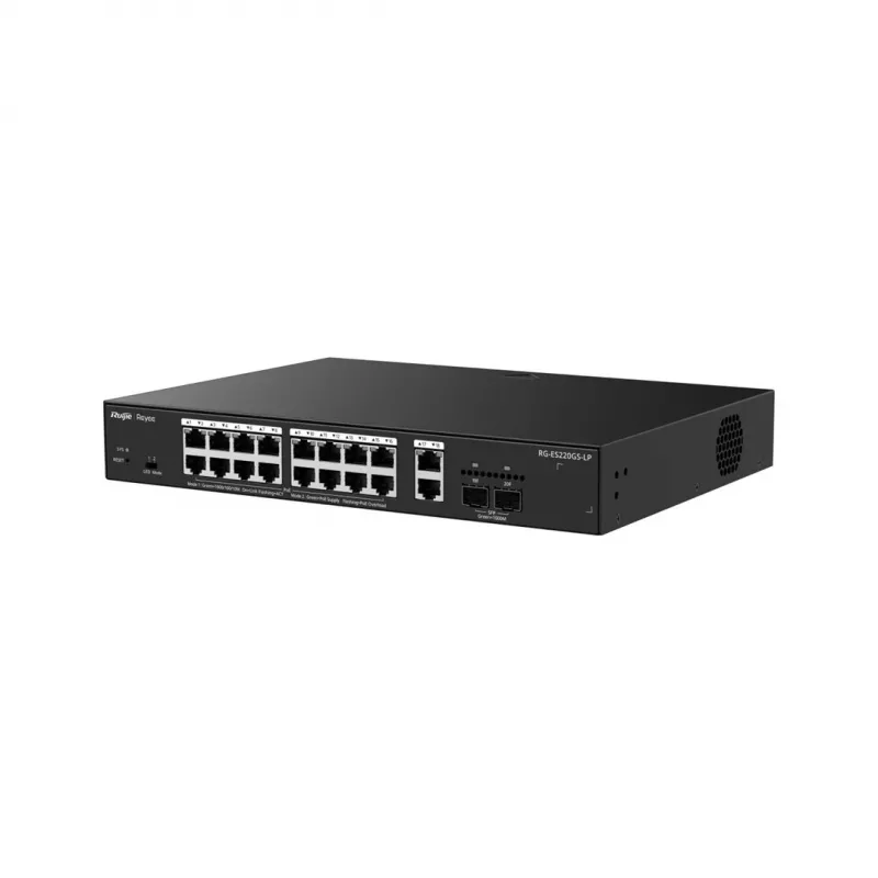 RUIJIE RG-ES220GS-LP 18-Port Gigabit PoE+ Smart Managed Switch mit 2 SFP-Ports