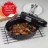Russell Hobbs BW072151 Emaille-Bratpfanne 38cm mit selbstbastelndem Deckel, Schwarz/Creme