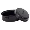 Russell Hobbs BW072151 Emaille-Bratpfanne 38cm mit selbstbastelndem Deckel, Schwarz/Creme