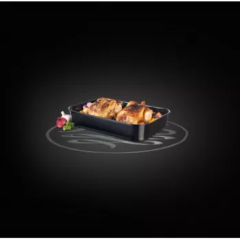 Russell Hobbs CW114311 VIT Enamel 42cm Deep Roaster - Black