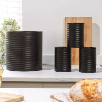 Russell Hobbs RH03270 Liniera 4-teiliges Arbeitsplatten-Set, Schwarz