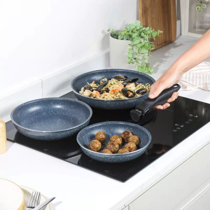Russell Hobbs RH03293EU7 Nightfall Stone 4-teiliges Smart Clip Pfannenset