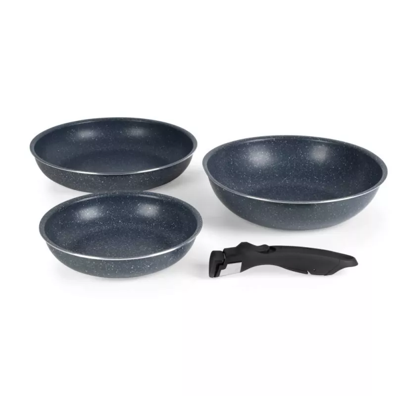 Russell Hobbs RH03296 Nightfall Stone 4-teiliges Smart Clip Pfannen-Set