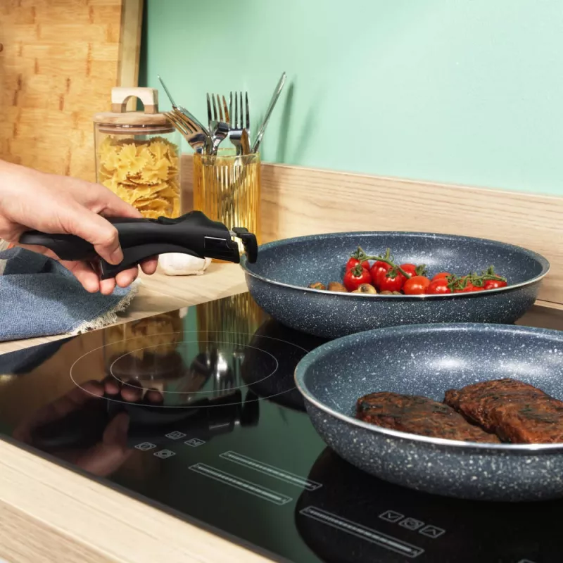 Russell Hobbs RH03297 Nightfall Stone 4-teiliges Smart Clip Pfannenset