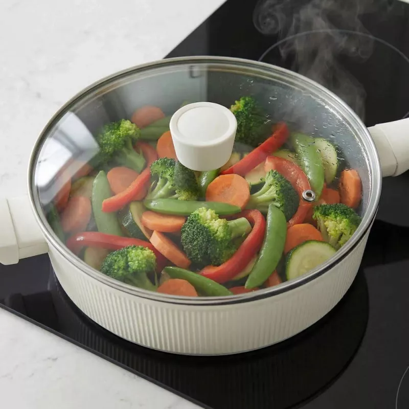 Russell Hobbs RH03871C Cote 28 cm Sauteuse, Creme