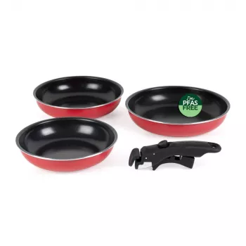 Russell Hobbs RH03995 Riviera 4-teiliges Smart Clip Bratpfannen-Set