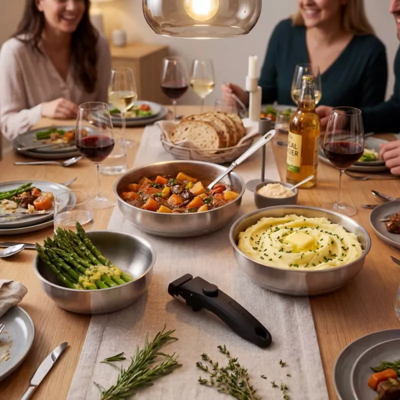 Russell Hobbs RH04033 Edelstahl 4-teiliges Smart Clip Pfannenset