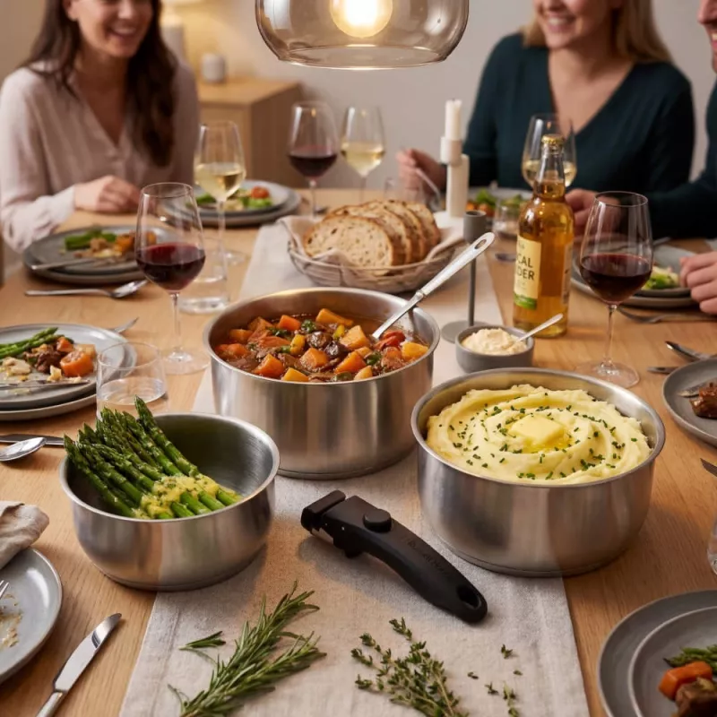 Russell Hobbs RH04034 Edelstahl 4-teiliges Smart Clip Kochtopf-Set
