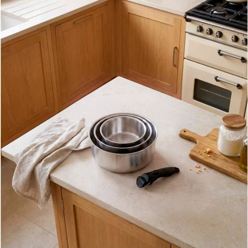 Russell Hobbs RH04034 Edelstahl 4-teiliges Smart Clip Kochtopf-Set