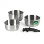 Russell Hobbs RH04034 Edelstahl 4-teiliges Smart Clip Kochtopf-Set