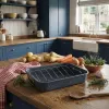 Russell Hobbs RH04097 Nightfall Stone Bräter mit Rost - Grau, Kohlenstoffstahl, 38 cm