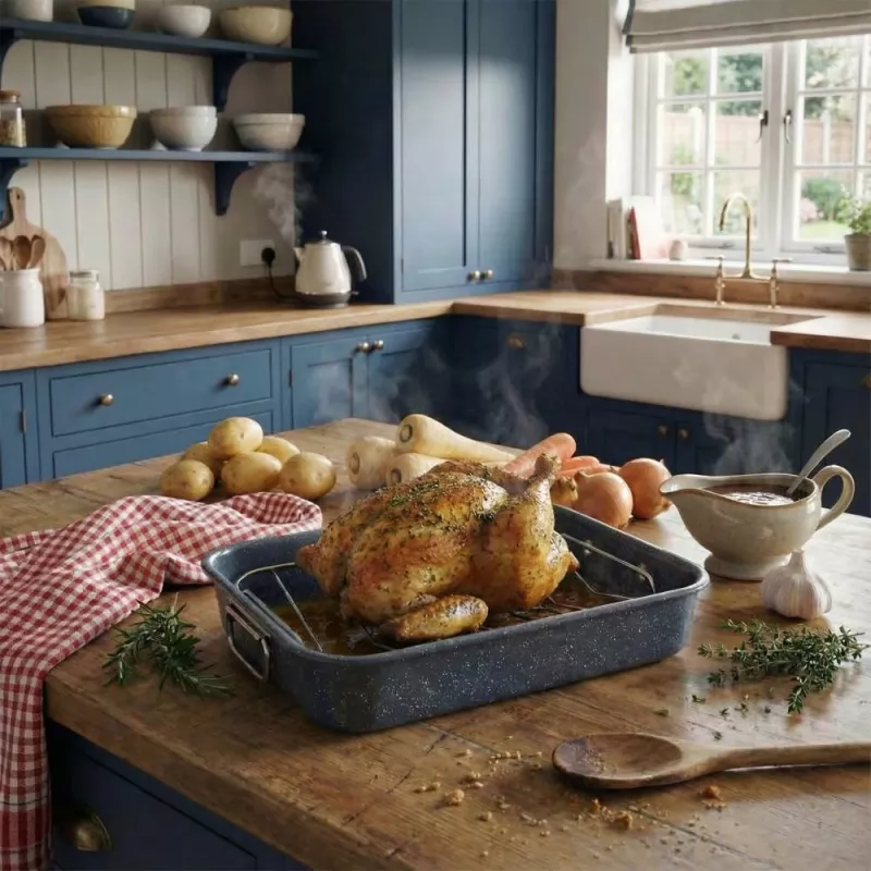 Russell Hobbs RH04097 Nightfall Stone Bräter mit Rost - Grau, Kohlenstoffstahl, 38 cm