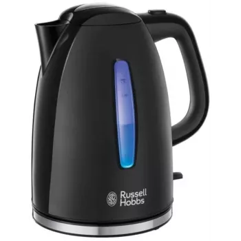 Russell Hobbs Textures Plus 22591-70 Elektrischer Wasserkocher, 1,7L, 2400W, Schwarz Strukturiert & Hochglanz