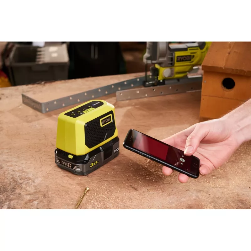 RYOBI ONE+ 18V Bluetooth Mini-Lautsprecher (Grün/Schwarz, nur Gerät)