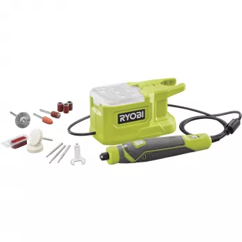 RYOBI ONE+ 18V Akku-Multifunktionswerkzeug RRT18-0 mit 15 Zubehörteilen