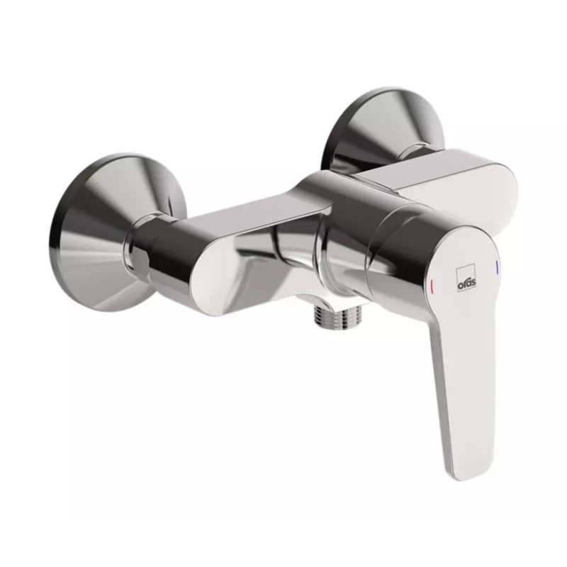 Saga Einhebel-Duscharmatur 3963Y – Chrom Messing Wandmontierter Mischer mit EcoFlow