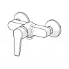 Saga Einhebel-Duscharmatur 3963Y – Chrom Messing Wandmontierter Mischer mit EcoFlow