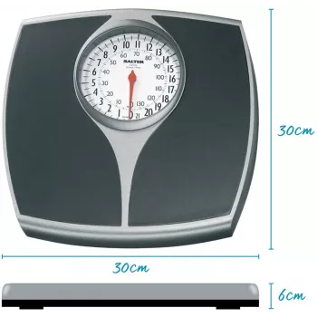 Salter 148 BFEU12 Mechanische Waage - Weiß, 130 kg Kapazität, Analoges Zifferblatt