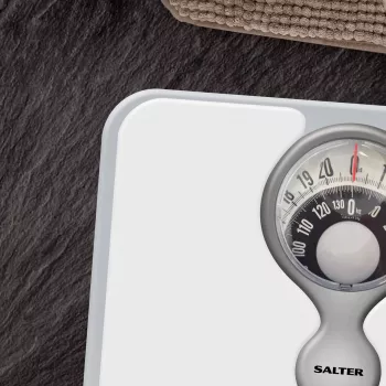 Salter 484 WFEU12 Personenwaage mit Vergrößerungsglas, kompakte mechanische Waage