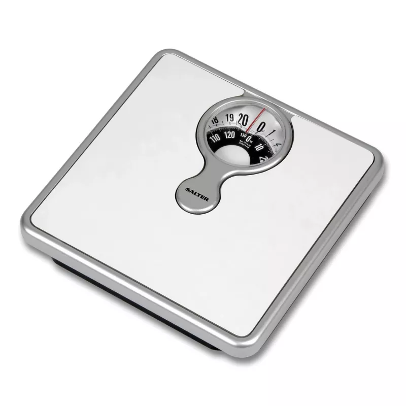 Salter 484 WFEU12 Personenwaage mit Vergrößerungsglas, kompakte mechanische Waage