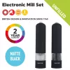 Salter 7524 BKXRUP3 Soft-Touch Elektrische Mühlen-Set, Matt Schwarz