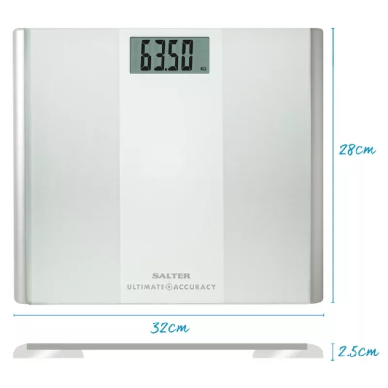 Salter 9009 WFEU12 Ultimate Accuracy Elektronische Personenwaage, Weiß