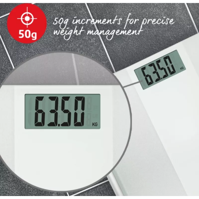 Salter 9009 WFEU12 Ultimate Accuracy Elektronische Personenwaage, Weiß
