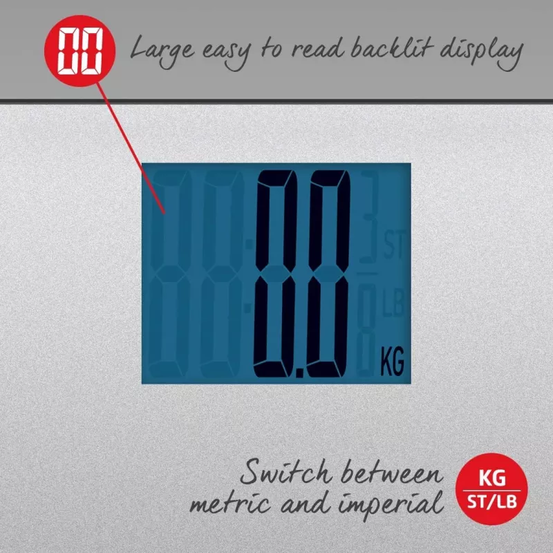 Salter 9075 SCFEU12 Max Elektronische Digitale Personenwaage, Silber