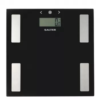Salter 9150 BFEU12 Black Glass Analyser Bathroom Scales