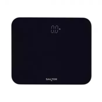 Salter 9204 BFEU12 Phantom Elektronische Küchenwaage, Schwarz, 5 kg Kapazität, 1 g Teilung, LCD-Anzeige, gehärtete Glasplattform