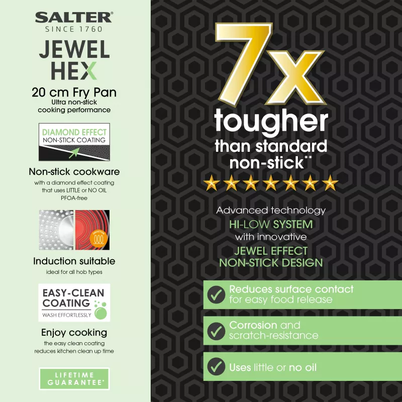 Salter BW11619SA3 Jewel Hex 20cm Bratpfanne
