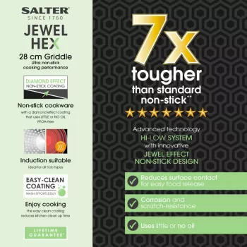 Salter BW116231SA Jewel Hex 28cm Grillpfanne
