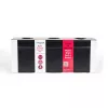 Salter BW124571EU7 Kuro 3-teiliges Vorratsdosen-Set – Schwarz, Bambusdeckel, luftdicht