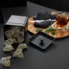 Salter BW124571EU7 Kuro 3-teiliges Vorratsdosen-Set – Schwarz, Bambusdeckel, luftdicht