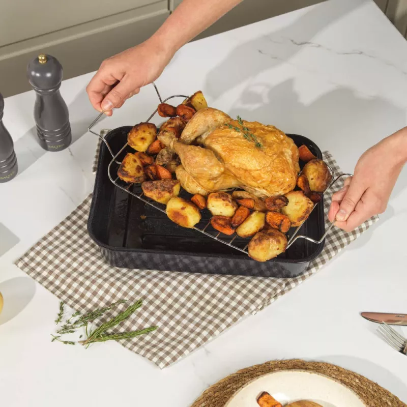 Salter BW128142EU7 34 cm Bratpfanne mit Rost