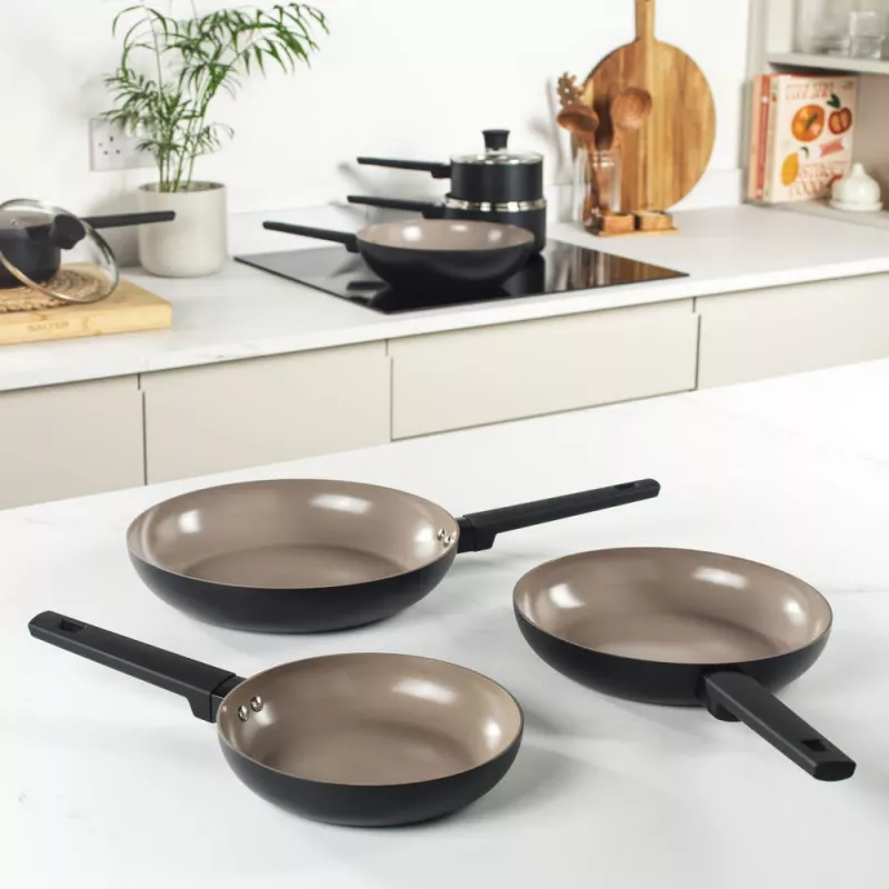 Salter BW12871EU7 Keramik-Bratpfanne 24 cm - Anthrazitgrau, induktionsgeeignet, antihaftbeschichtet