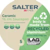 Salter BW12877AS Cosmos Keramik-Antihaft-Kochtopf 16 cm, schwarzes Äußeres, cremefarbenes Inneres, induktionsgeeignet