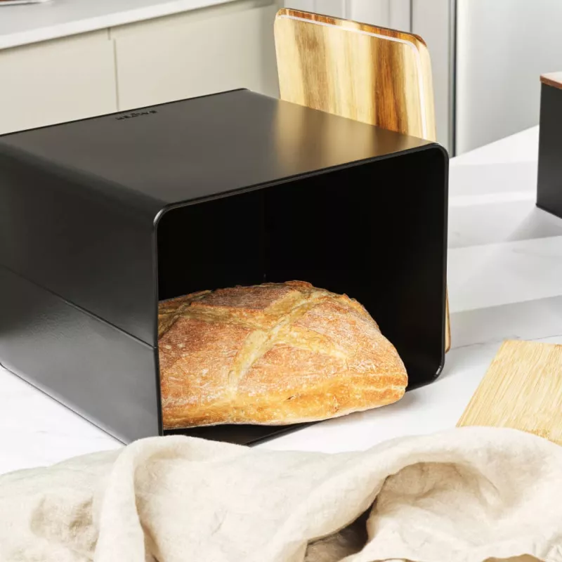 Salter BW128991 Toronto Brotkasten, Schwarz/Holz