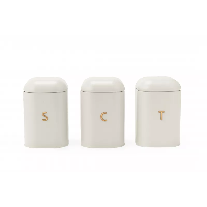 Salter BW13729OEU7 Pebble 3-teiliges Vorratsdosen-Set Stone, Beige