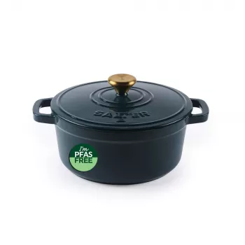 Salter BW13771GR Chester 3,4L Gusseisen Schmortopf 24 cm, Grün