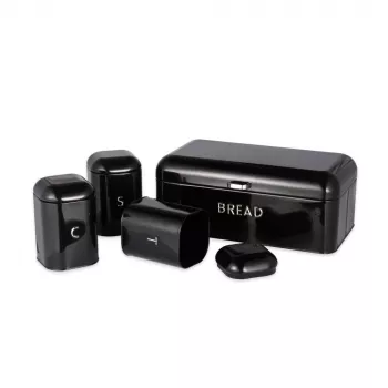 Salter BW14045B Boston 4-teiliges Arbeitsplatten-Set, Schwarz