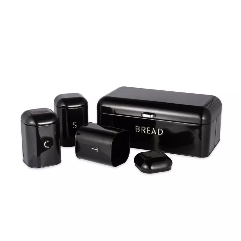 Salter BW14045B Boston 4-teiliges Arbeitsplatten-Set, Schwarz
