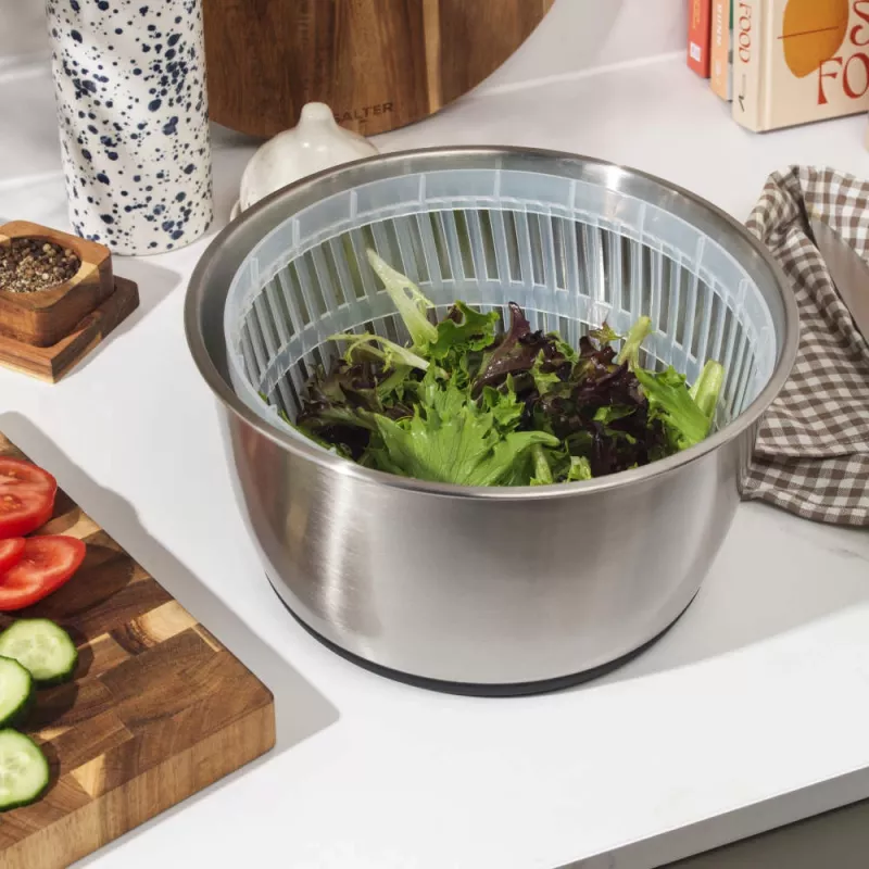 Salter BW14097 Salatschleuder 6L, Silber