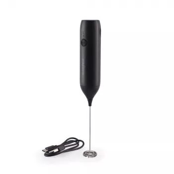 Salter BW14234 Wiederaufladbarer Milchaufschäumer, Schwarz