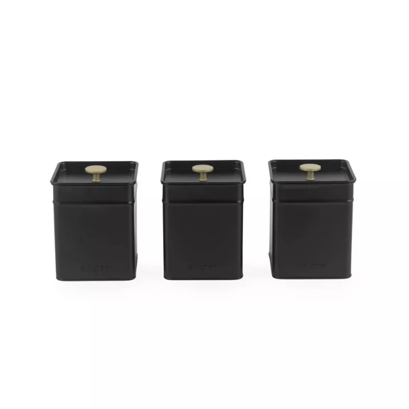 Salter BW14370 Alchemy 3-teiliges Vorratsdosen-Set, Schwarz