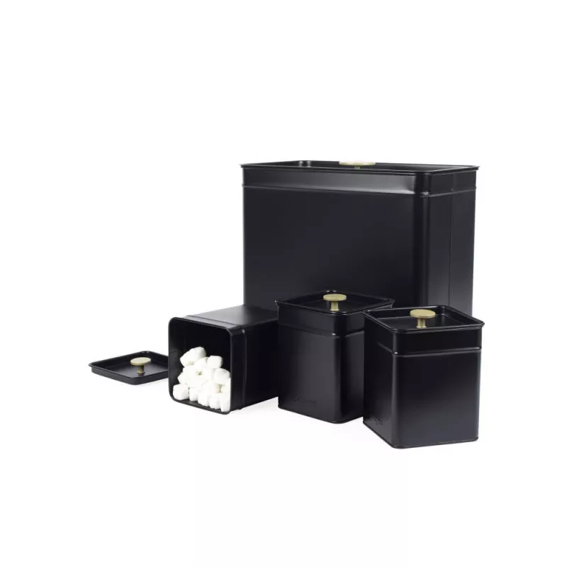 Salter BW14372 Alchemy 4-teiliges Arbeitsplatten-Set, Schwarz