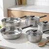 Salter BW14629 Expert 5-teiliger Pfannensatz – Geschmiedetes Aluminium, Antihaft, Induktionsgeeignet, Schwarz