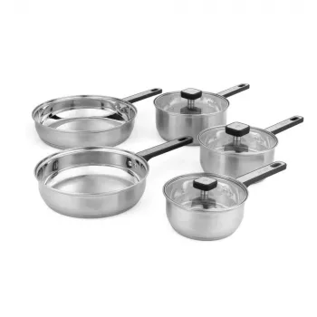 Salter BW14629 Expert 5-teiliger Pfannensatz – Geschmiedetes Aluminium, Antihaft, Induktionsgeeignet, Schwarz