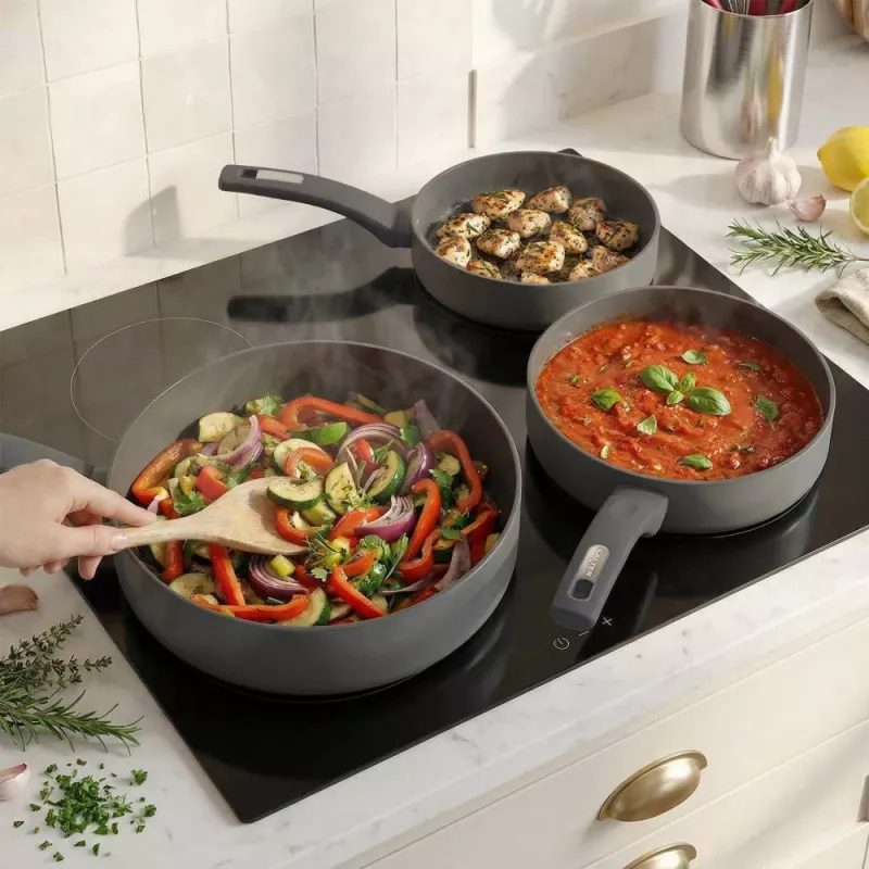 Salter BW14713 Alto 20cm Bratpfanne - Geschmiedetes Aluminium, induktionsgeeignet, schwarz