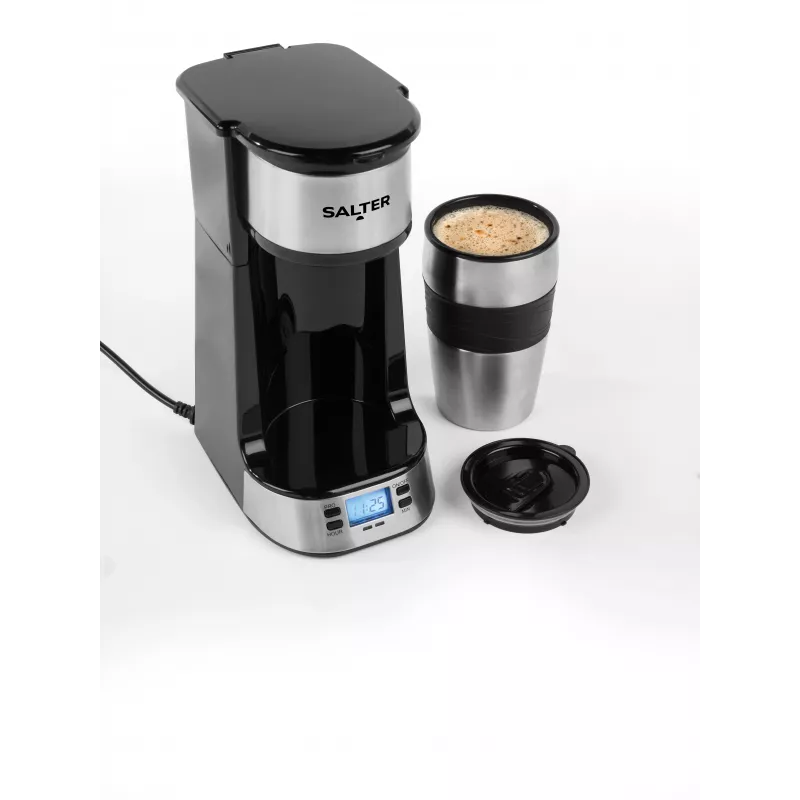 Salter EK2732FVDE Digital Coffee Maker - 1,5 l, 12 Tassen, Schwarz und Silber